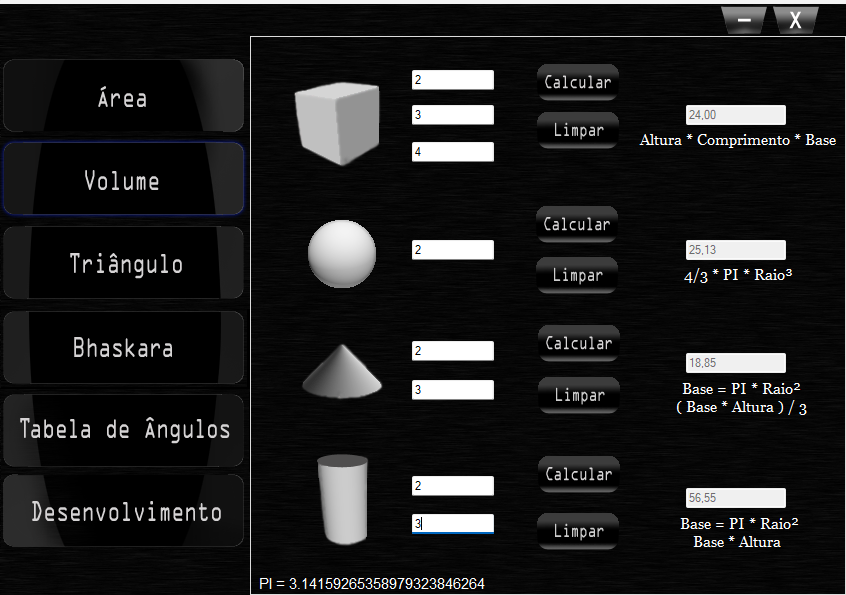 Volume calculator